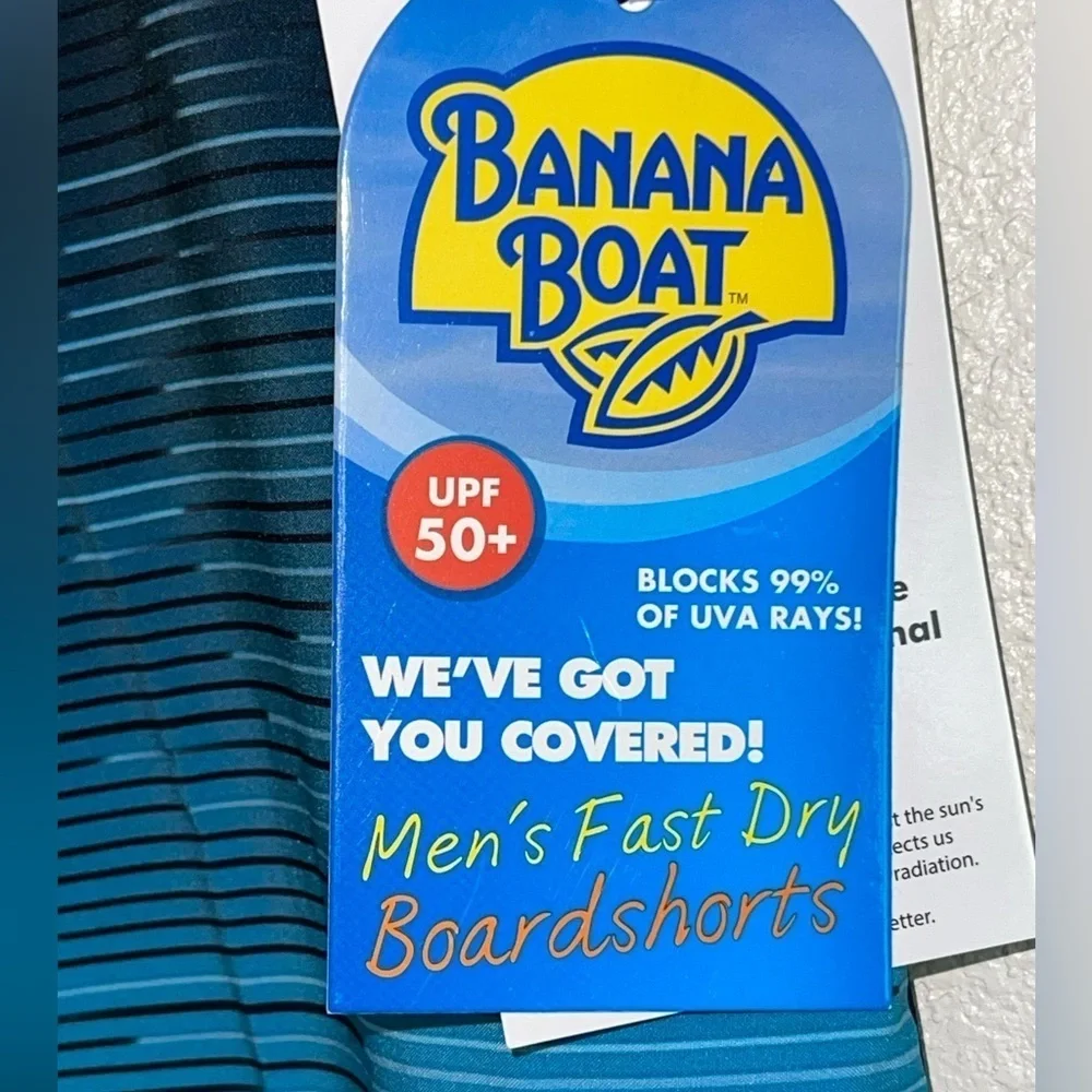 NWT Banana Boat Fast Dry, Techno stretch UPF 50+ Board shorts. Size large - Picture 3 of 4